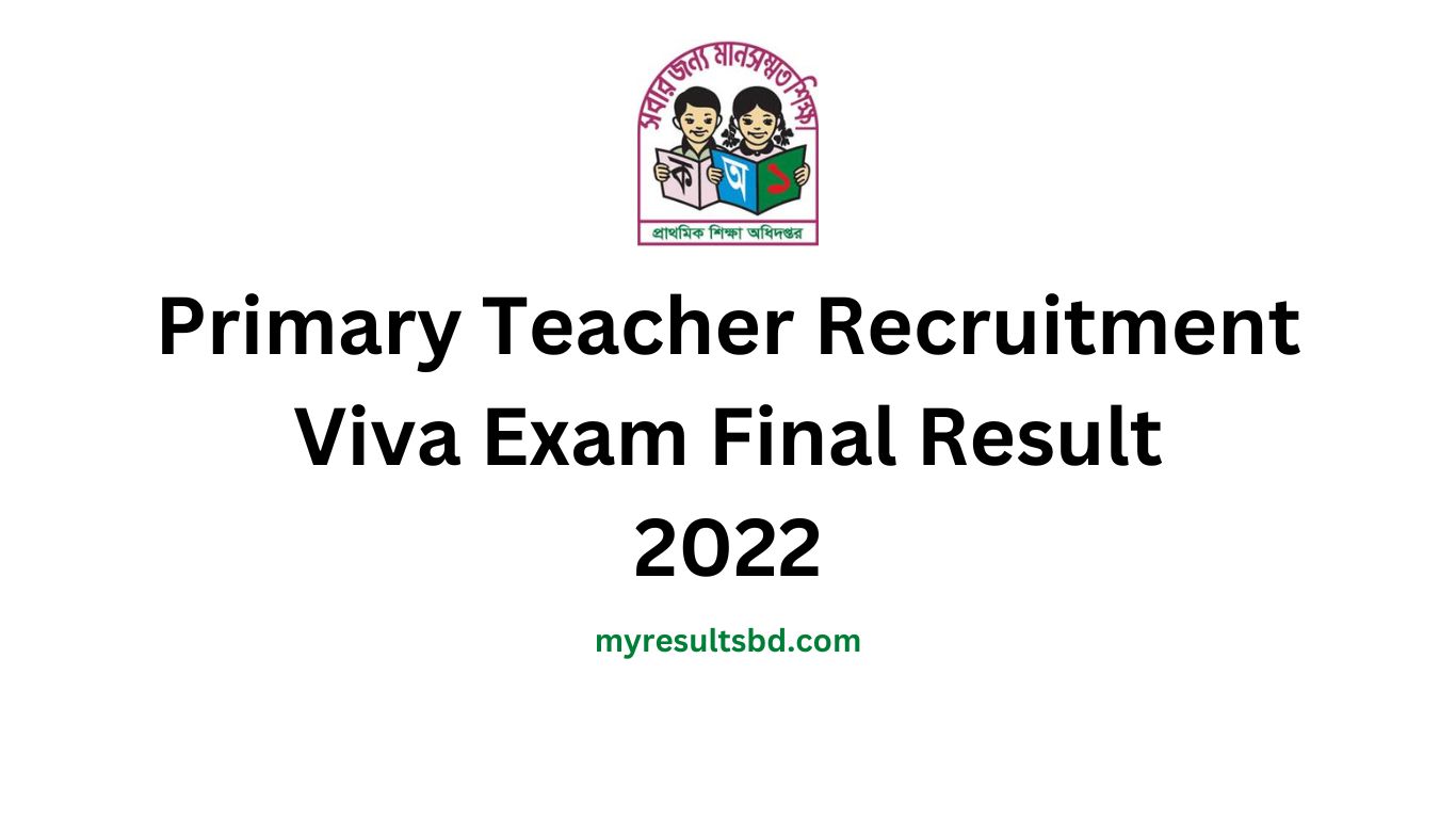 Primary Teacher Recruitment Viva Exam Final Result 2022 My Results BD