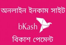 অনলাইন ইনকাম সাইট বিকাশ পেমেন্ট