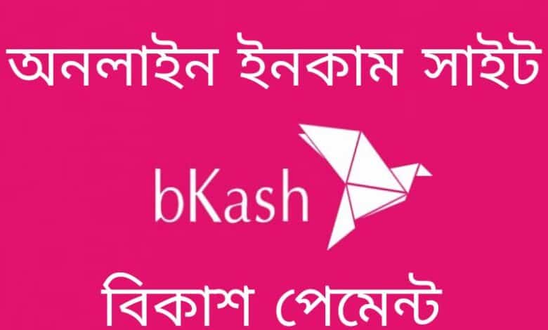 অনলাইন ইনকাম সাইট বিকাশ পেমেন্ট